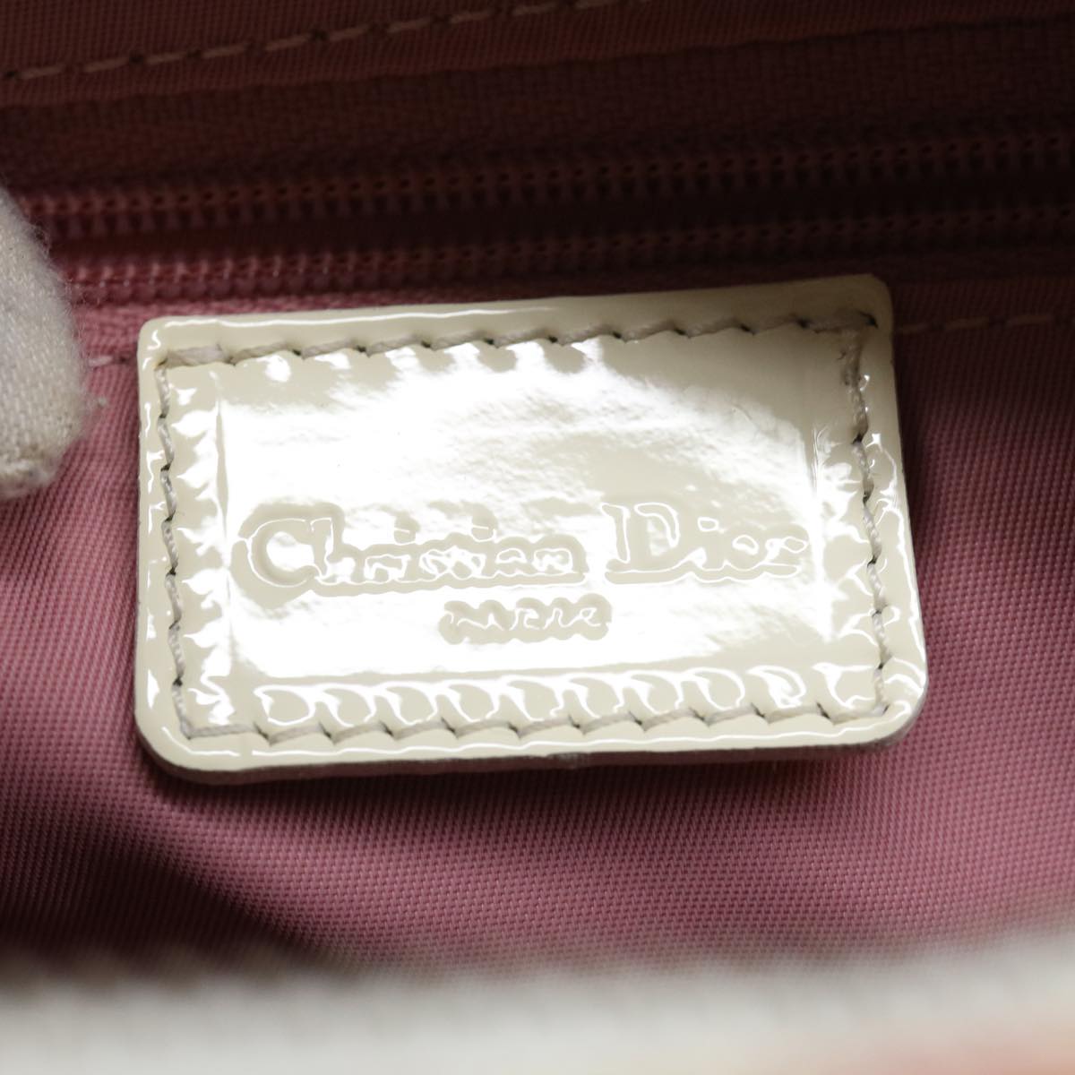 Christian Dior Trotter Canvas Shoulder Bag Pink Auth rd2419
