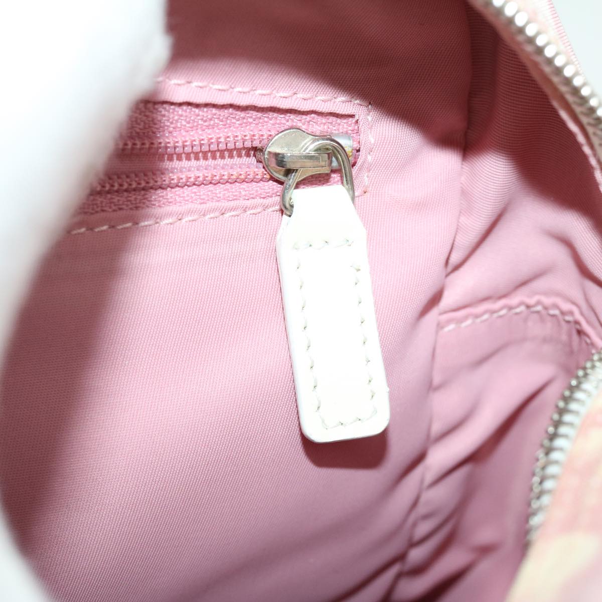 Christian Dior Trotter Canvas Shoulder Bag Pink Auth rd2419