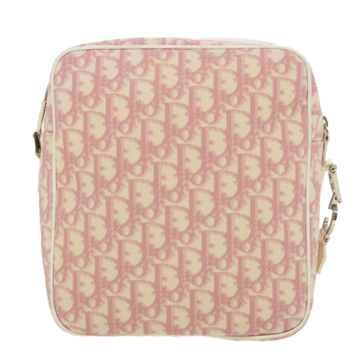 Christian Dior Trotter Canvas Shoulder Bag Pink Auth rd2419 - 0