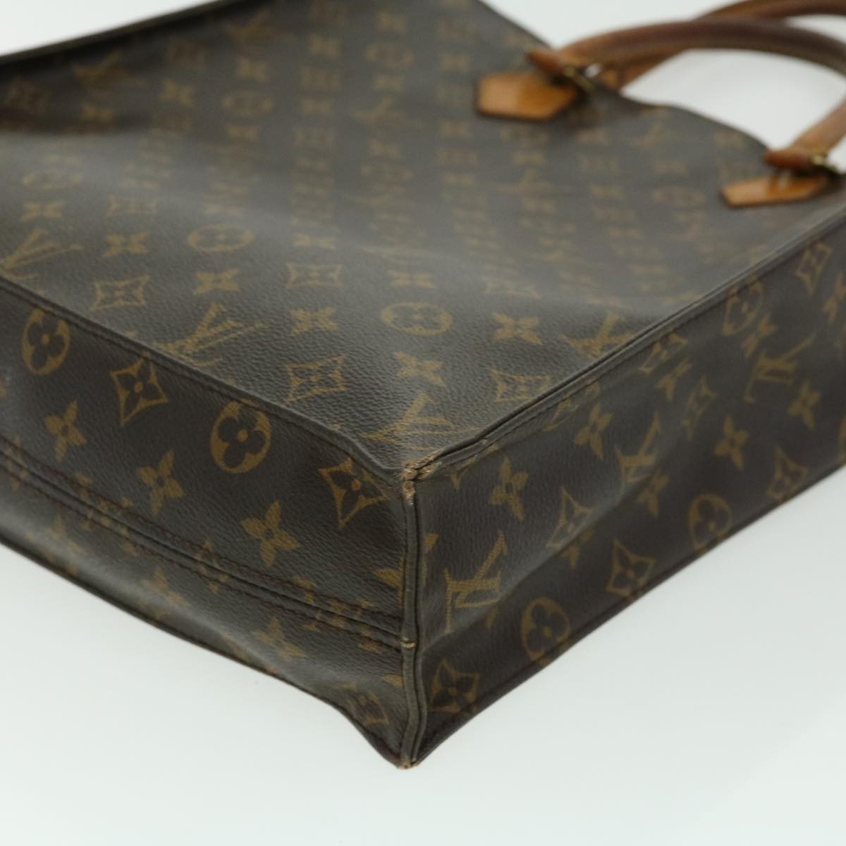 LOUIS VUITTON Monogram Sac Plat Hand Bag M51140 LV Auth rd2428