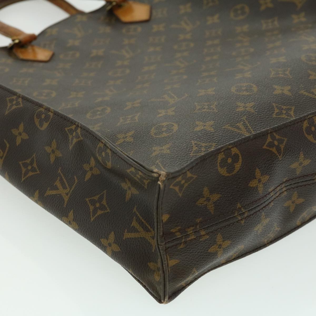 LOUIS VUITTON Monogram Sac Plat Hand Bag M51140 LV Auth rd2428