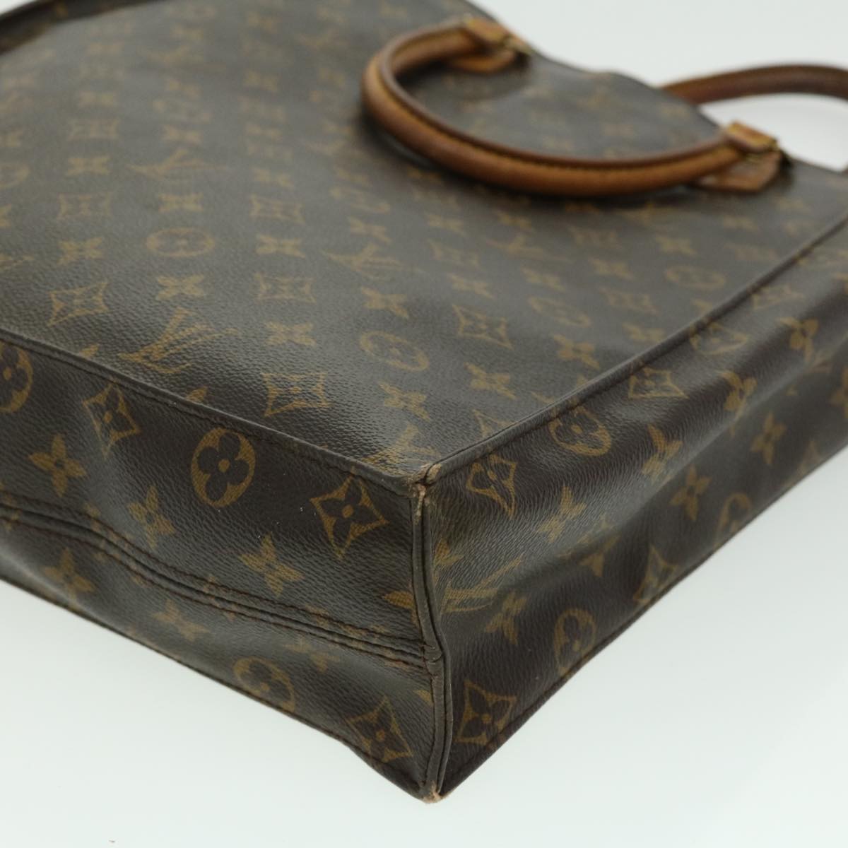 LOUIS VUITTON Monogram Sac Plat Hand Bag M51140 LV Auth rd2428