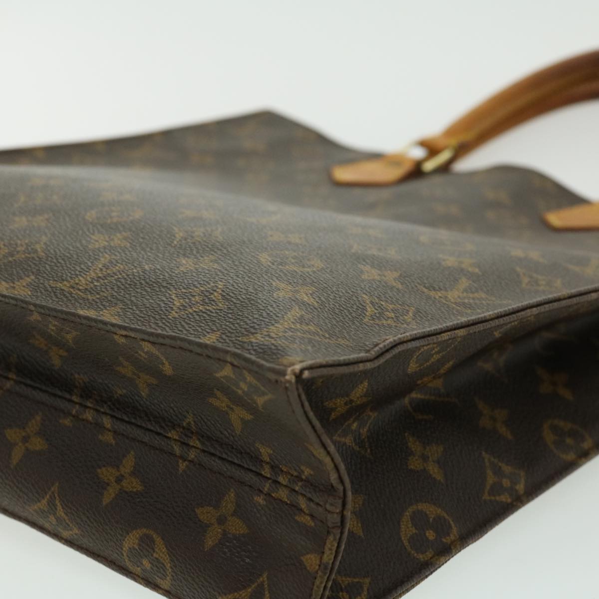 LOUIS VUITTON Monogram Sac Plat Hand Bag M51140 LV Auth rd2433