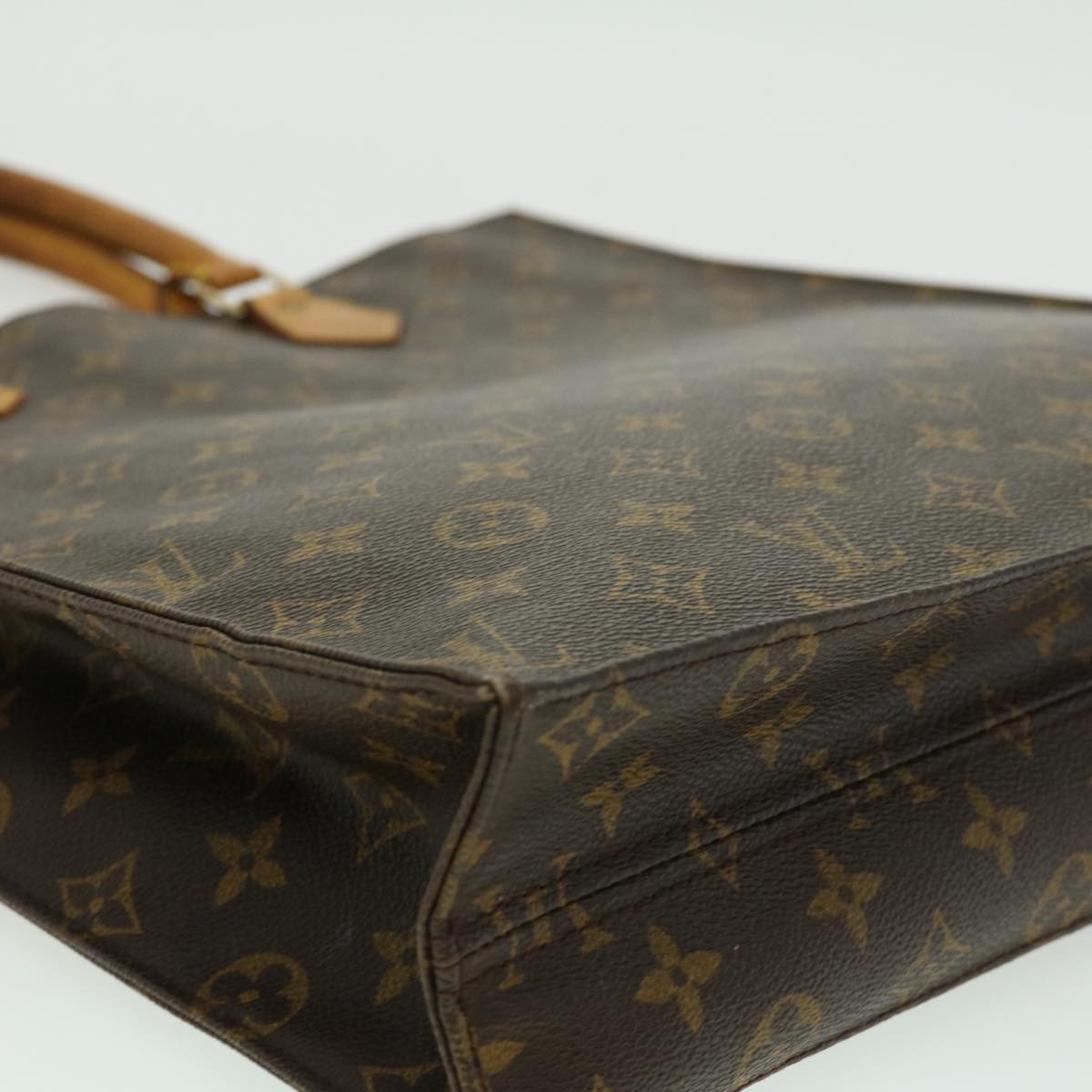 LOUIS VUITTON Monogram Sac Plat Hand Bag M51140 LV Auth rd2433