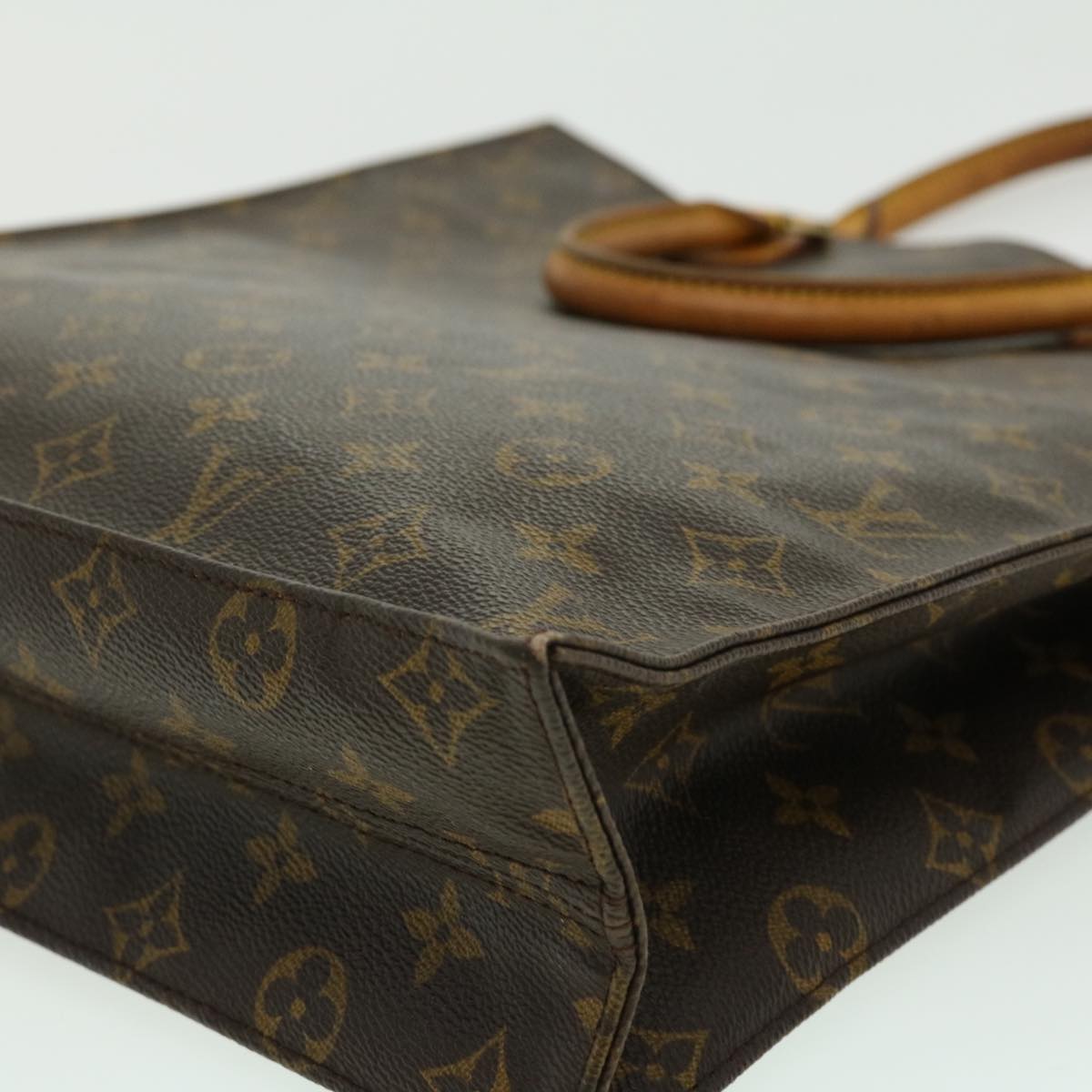 LOUIS VUITTON Monogram Sac Plat Hand Bag M51140 LV Auth rd2433