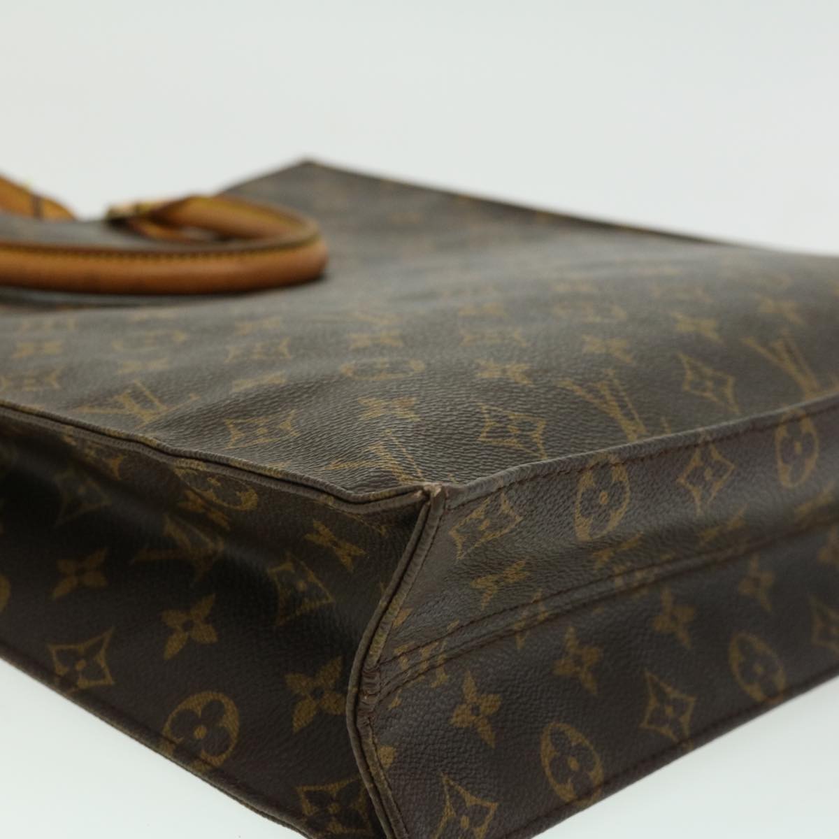 LOUIS VUITTON Monogram Sac Plat Hand Bag M51140 LV Auth rd2433