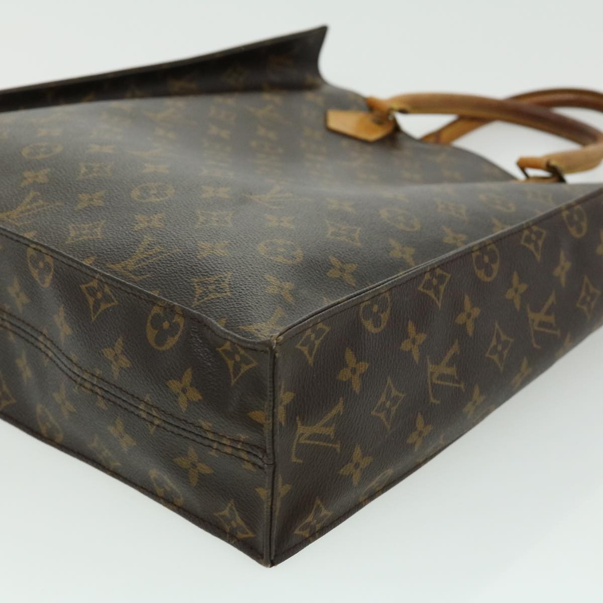 LOUIS VUITTON Monogram Sac Plat Hand Bag M51140 LV Auth rd2443