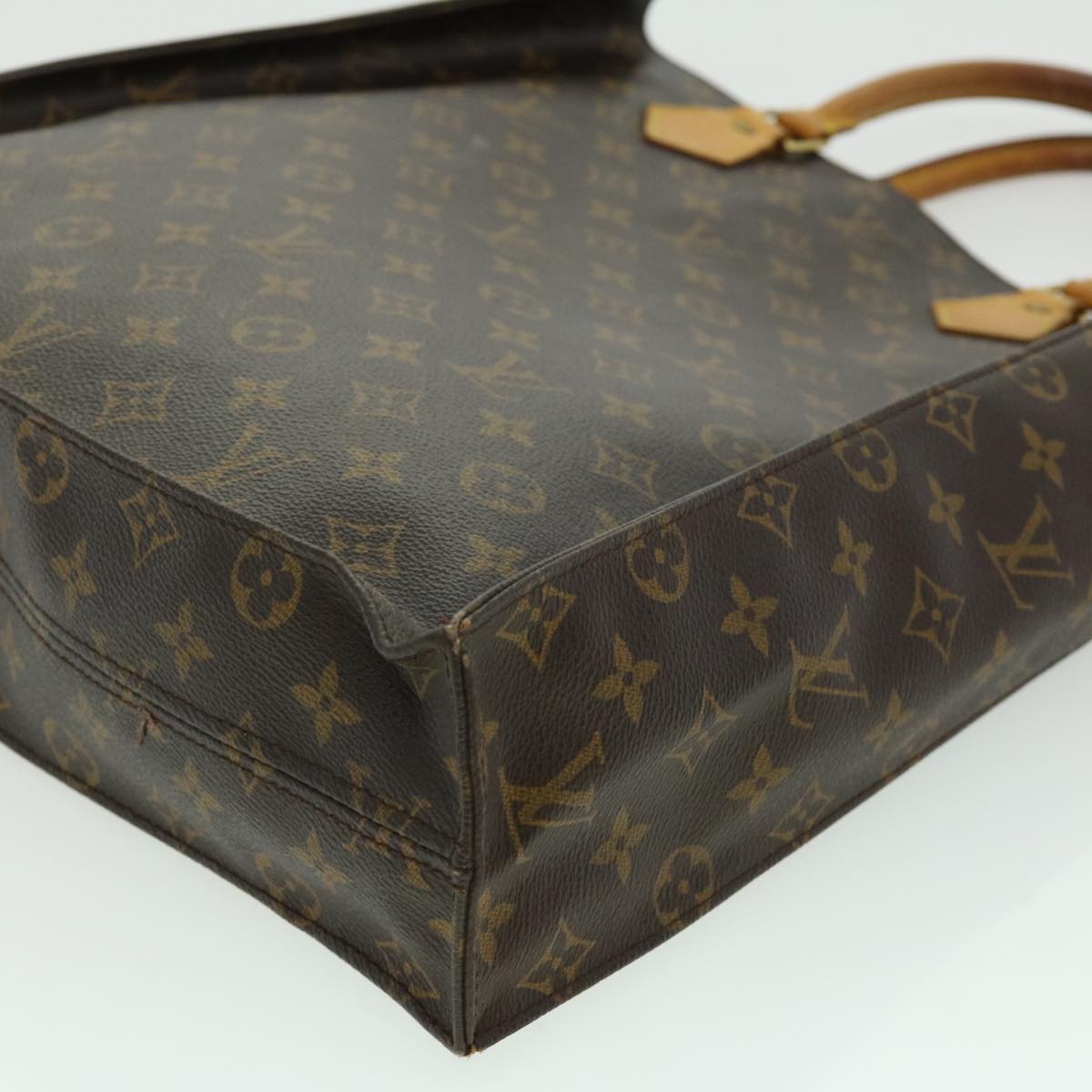 LOUIS VUITTON Monogram Sac Plat Hand Bag M51140 LV Auth rd2443