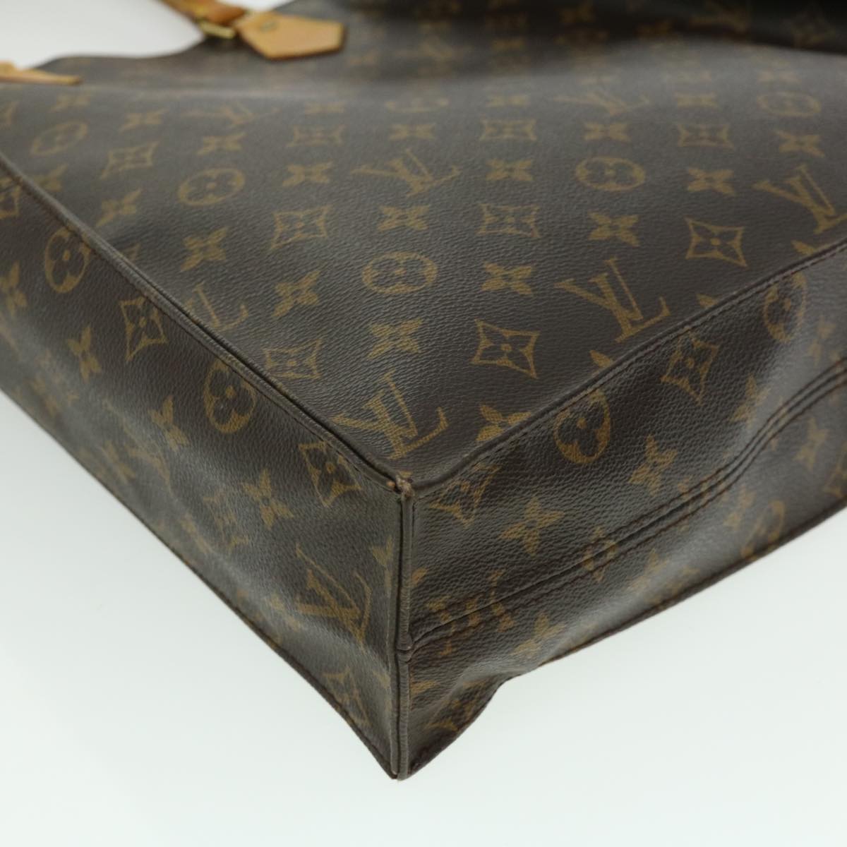 LOUIS VUITTON Monogram Sac Plat Hand Bag M51140 LV Auth rd2443