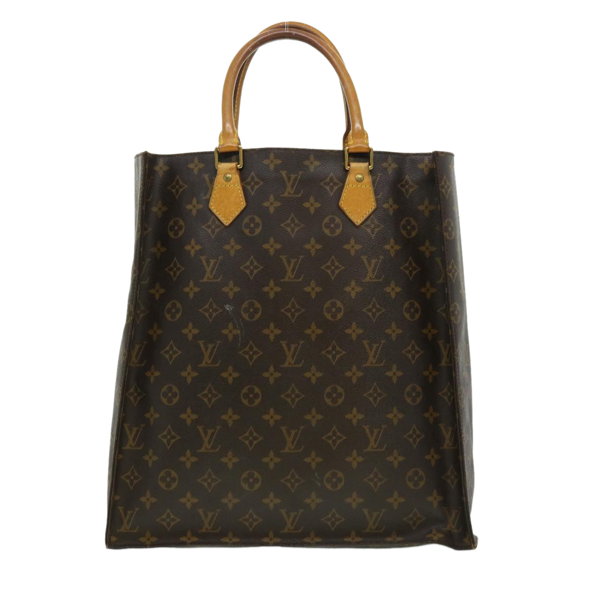 LOUIS VUITTON Monogram Sac Plat Hand Bag M51140 LV Auth rd2443