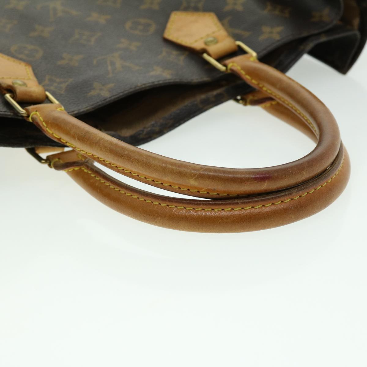 LOUIS VUITTON Monogram Sac Plat Hand Bag M51140 LV Auth rd2443