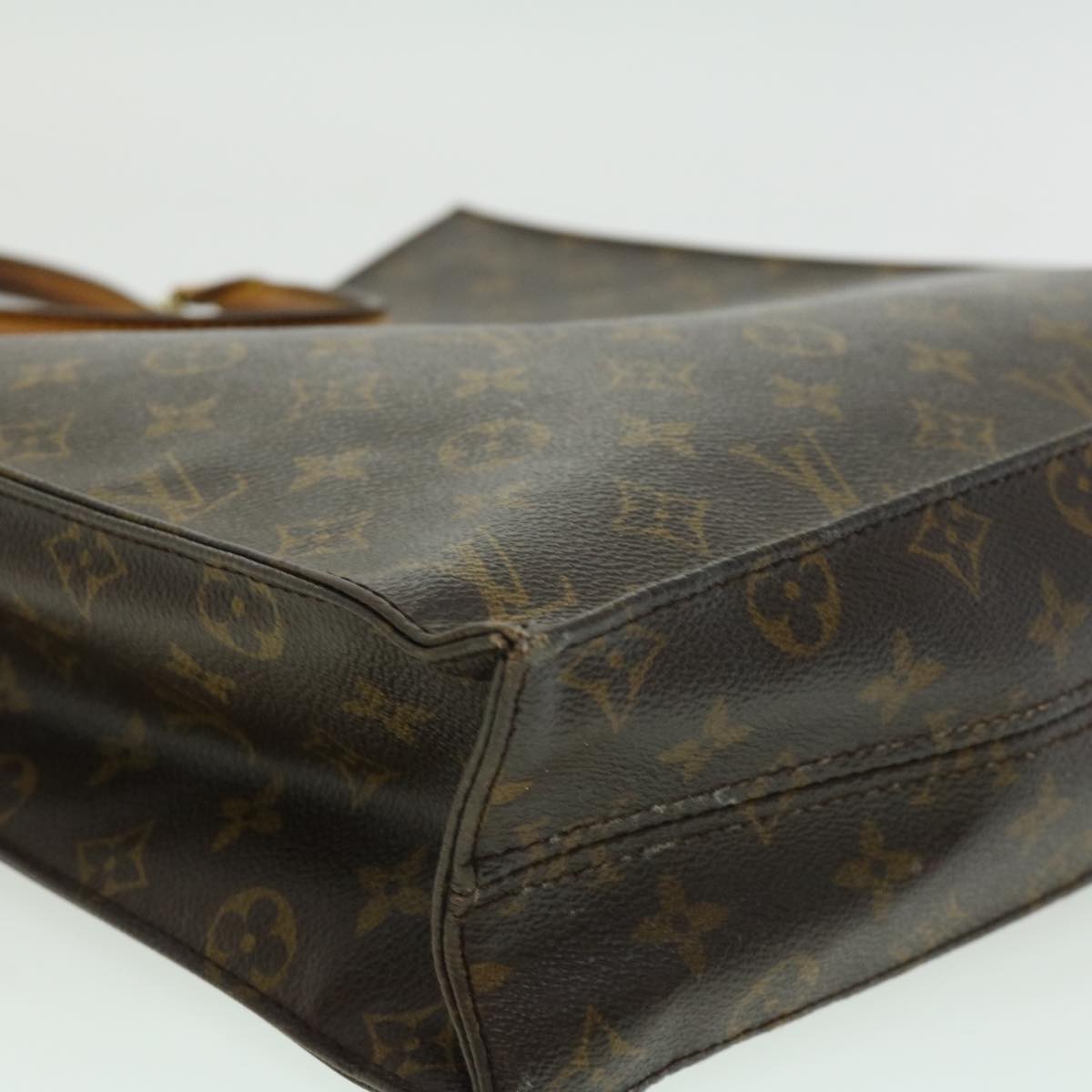 LOUIS VUITTON Monogram Sac Plat Hand Bag M51140 LV Auth rd2474