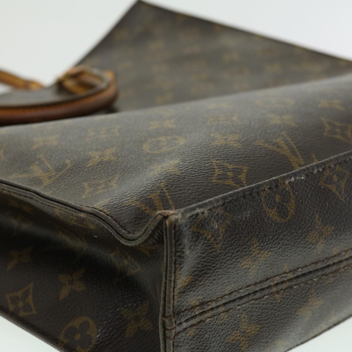 LOUIS VUITTON Monogram Sac Plat Hand Bag M51140 LV Auth rd2474