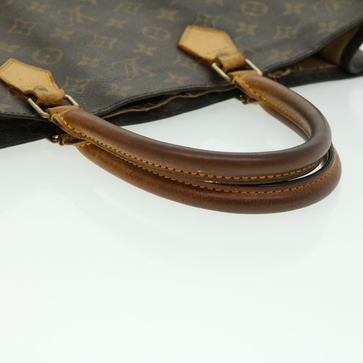 LOUIS VUITTON Monogram Sac Plat Hand Bag M51140 LV Auth rd2474