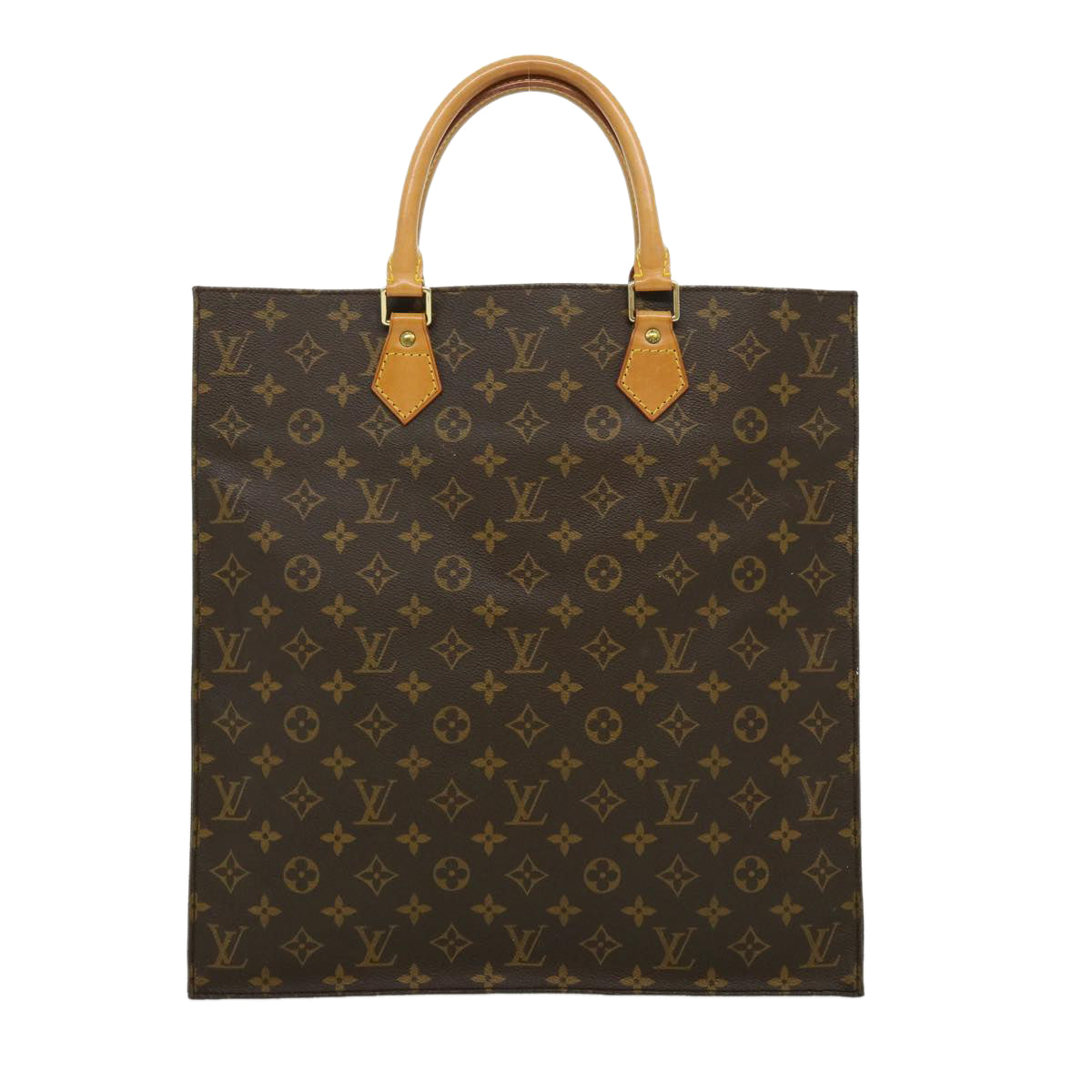 LOUIS VUITTON Monogram Sac Plat Hand Bag M51140 LV Auth rd2619 - 0