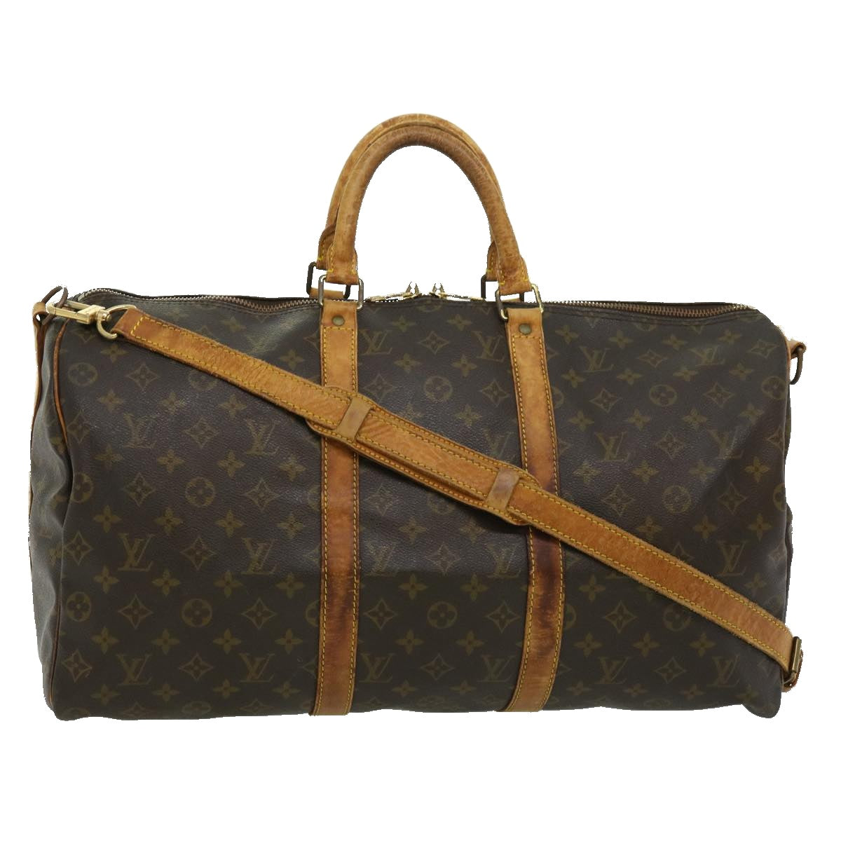 LOUIS VUITTON Monogram Keepall Bandouliere 50 Boston Bag M41416 LV Auth rd2837