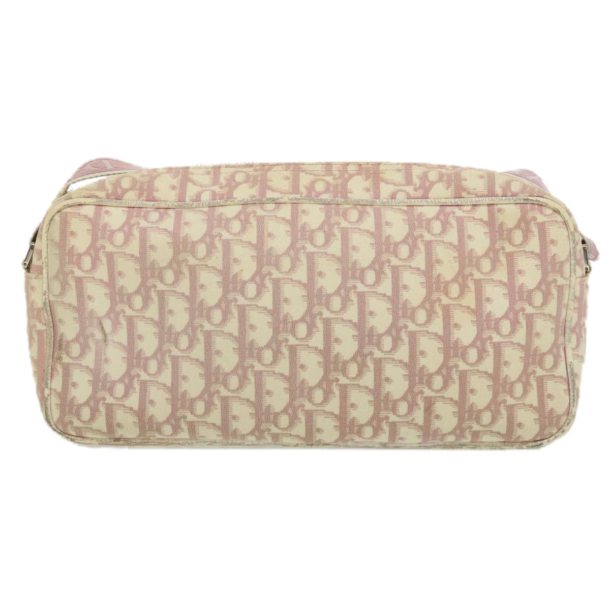 Christian Dior TrotterCanvas Flower Shoulder Bag Pink Auth rd2902 - 0