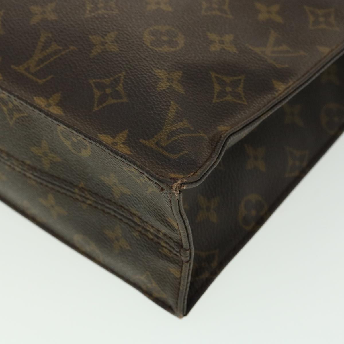 LOUIS VUITTON Monogram Sac Plat Hand Bag M51140 LV Auth rd2932