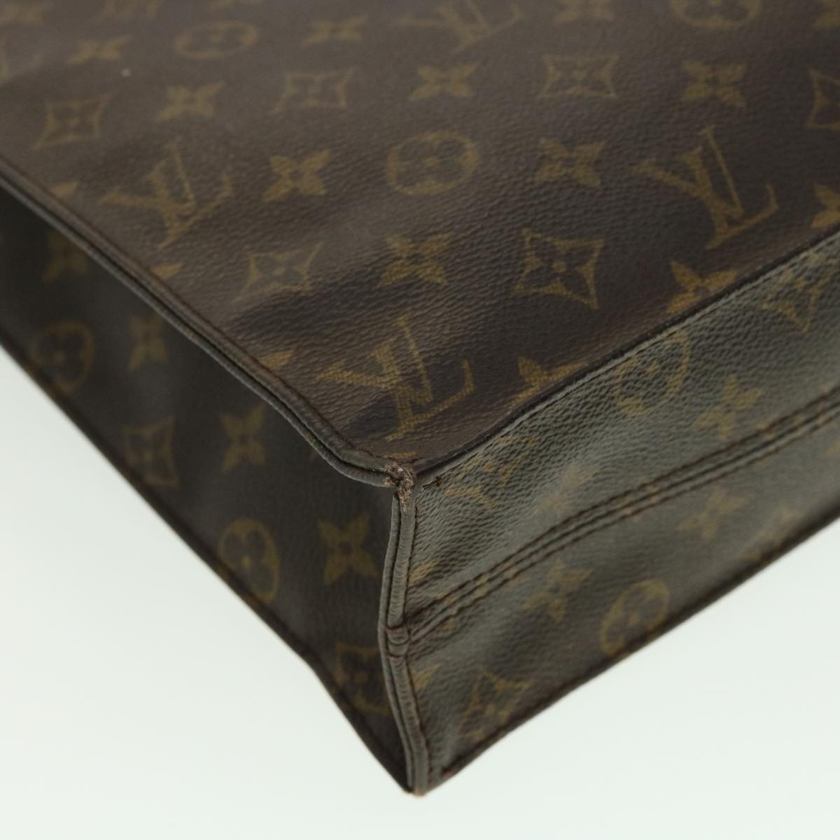 LOUIS VUITTON Monogram Sac Plat Hand Bag M51140 LV Auth rd2932