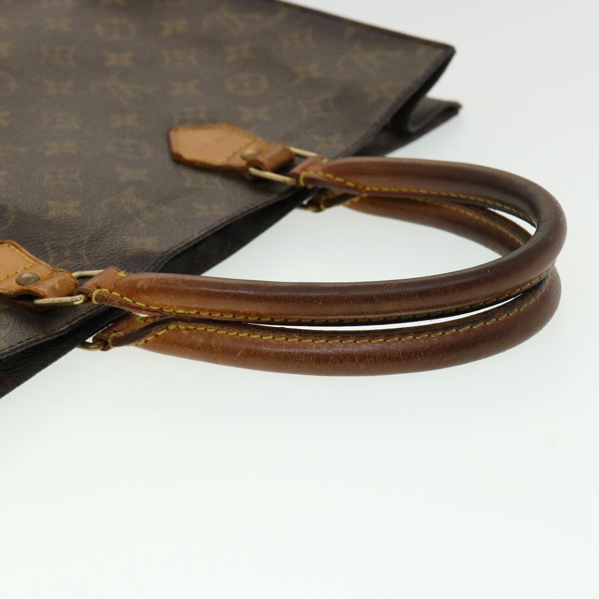 LOUIS VUITTON Monogram Sac Plat Hand Bag M51140 LV Auth rd2932