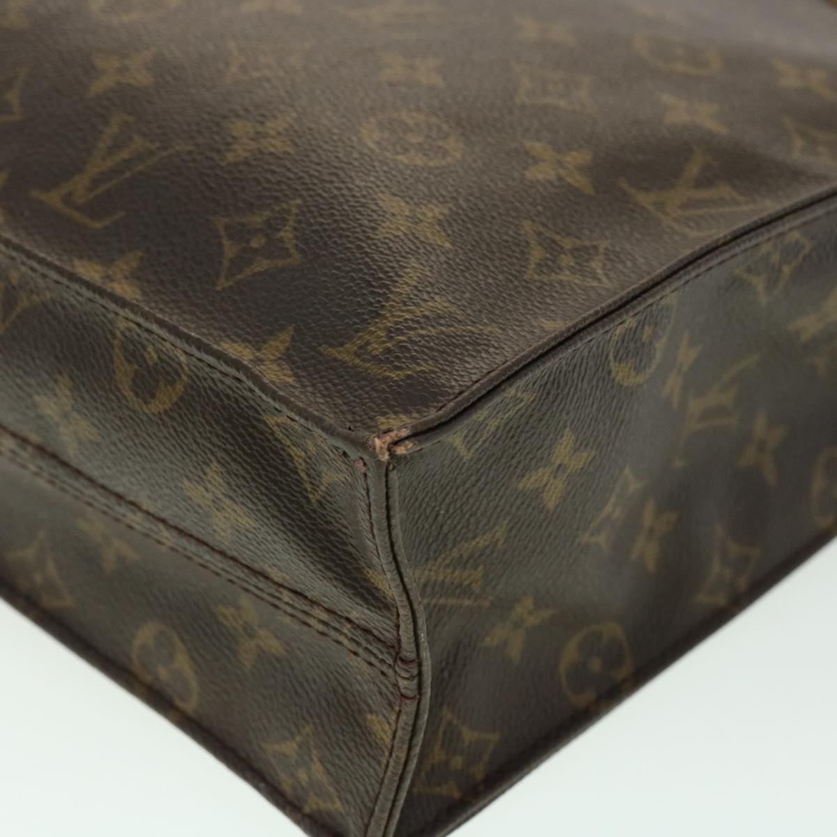 LOUIS VUITTON Monogram Sac Plat Hand Bag M51140 LV Auth rd2951