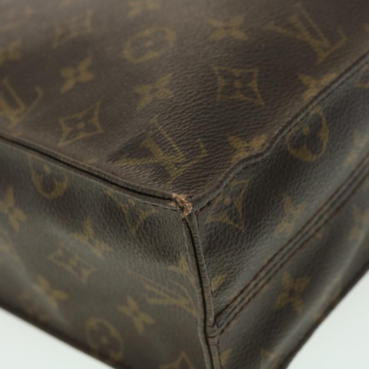 LOUIS VUITTON Monogram Sac Plat Hand Bag M51140 LV Auth rd2951