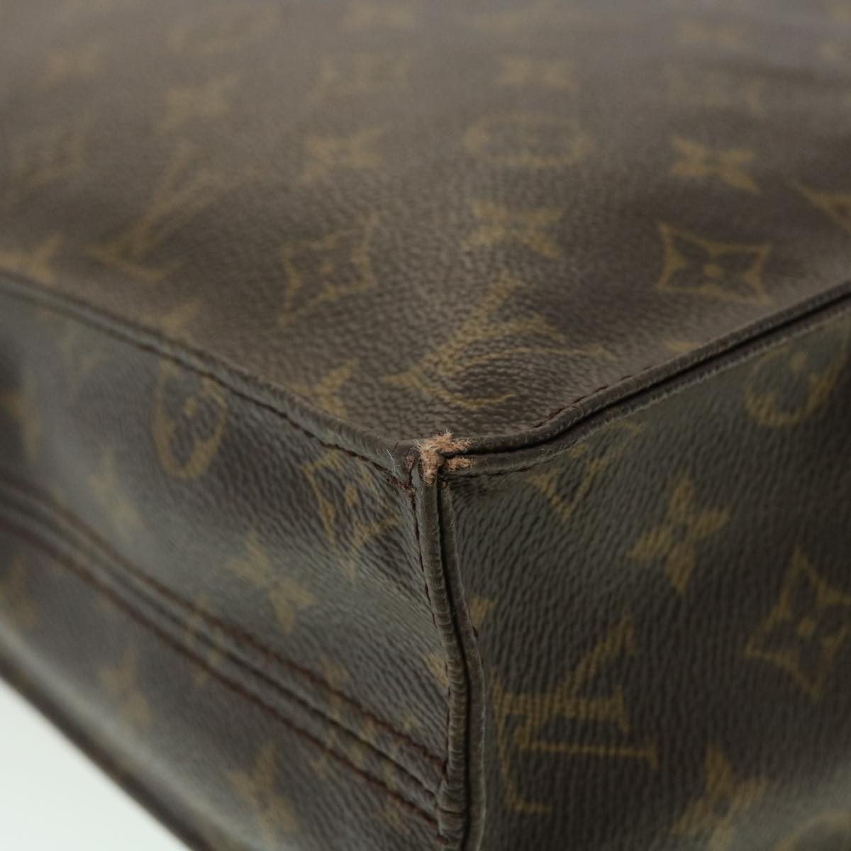 LOUIS VUITTON Monogram Sac Plat Hand Bag M51140 LV Auth rd2951