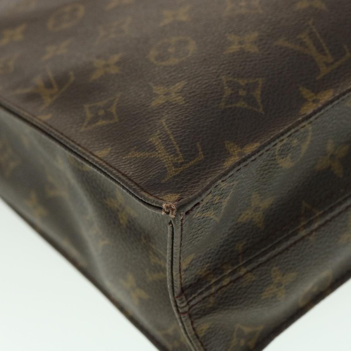 LOUIS VUITTON Monogram Sac Plat Hand Bag M51140 LV Auth rd2951