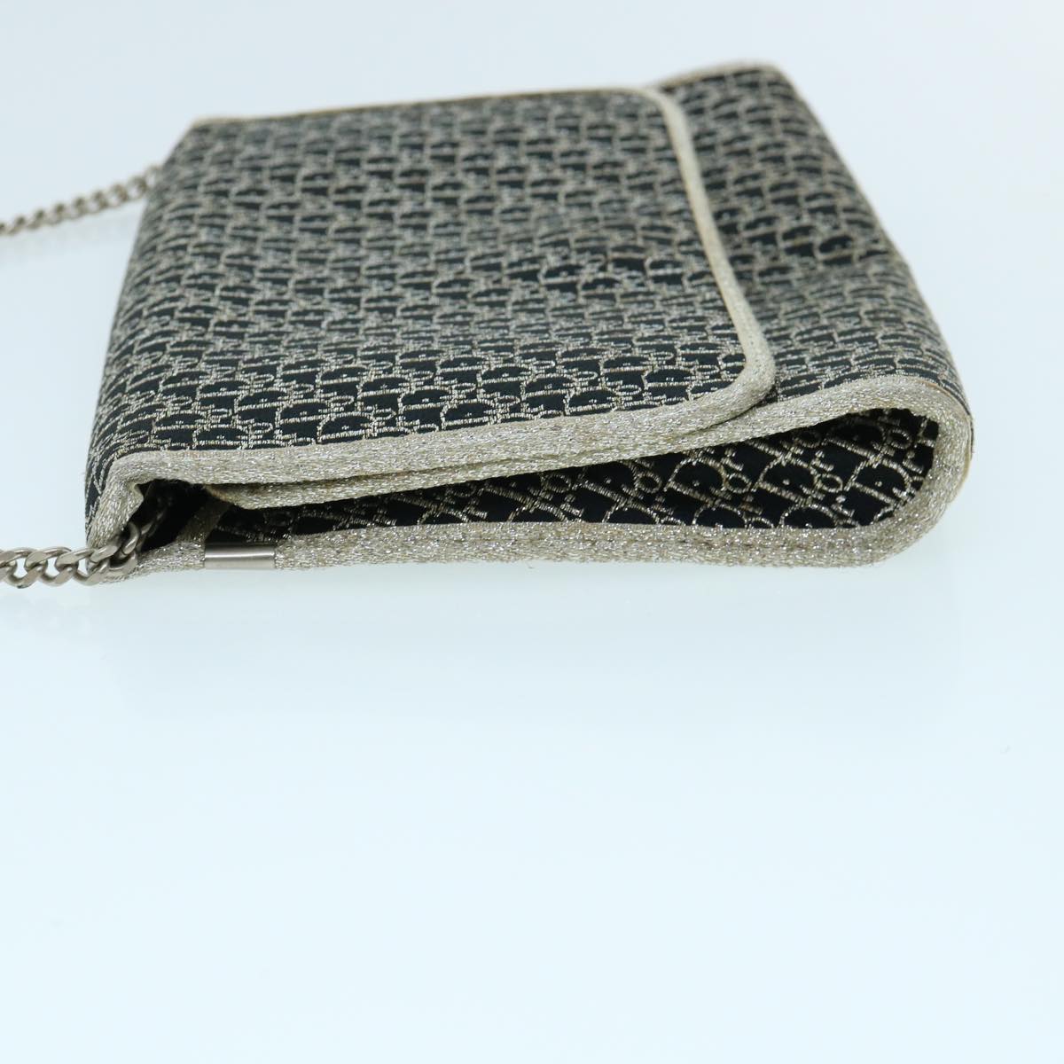 Christian Dior Chain Shoulder Bag Silver Auth rd3000