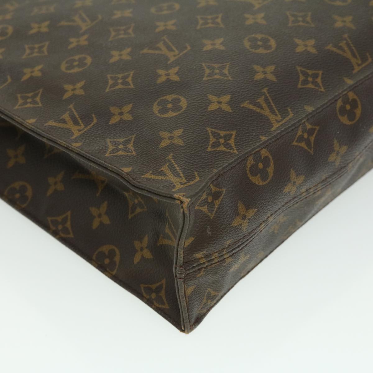 LOUIS VUITTON Monogram Sac Plat Hand Bag M51140 LV Auth rd3024