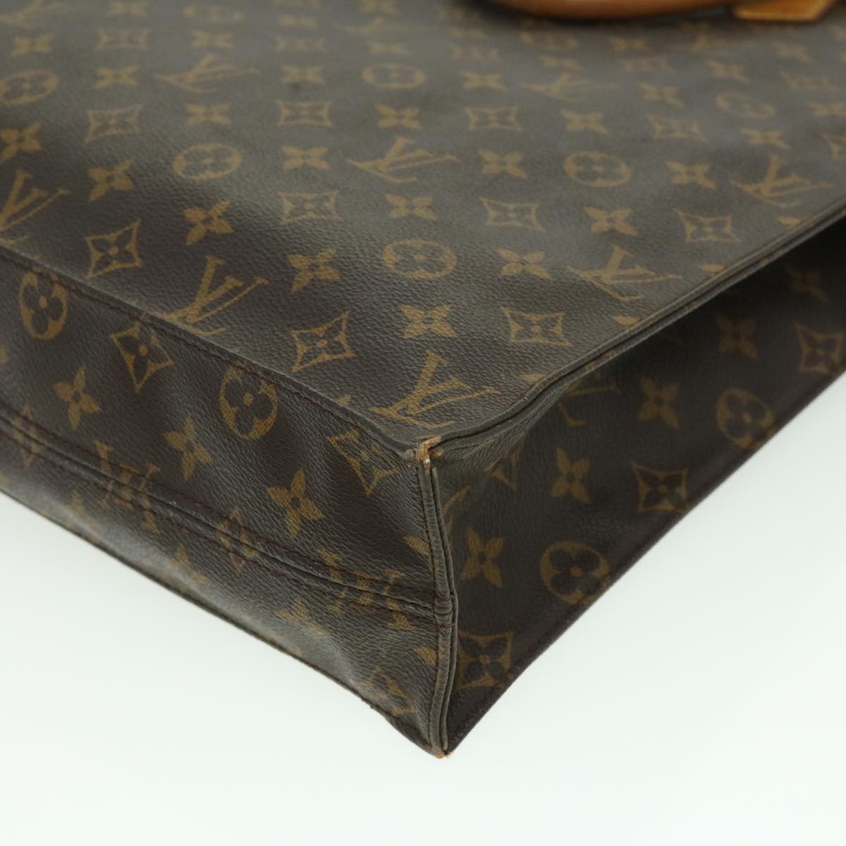 LOUIS VUITTON Monogram Sac Plat Hand Bag M51140 LV Auth rd3024