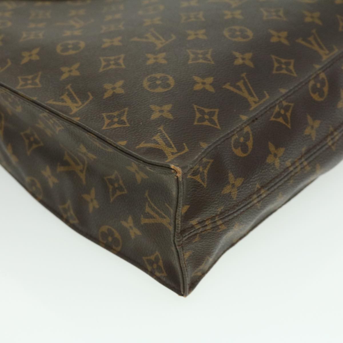 LOUIS VUITTON Monogram Sac Plat Hand Bag M51140 LV Auth rd3024