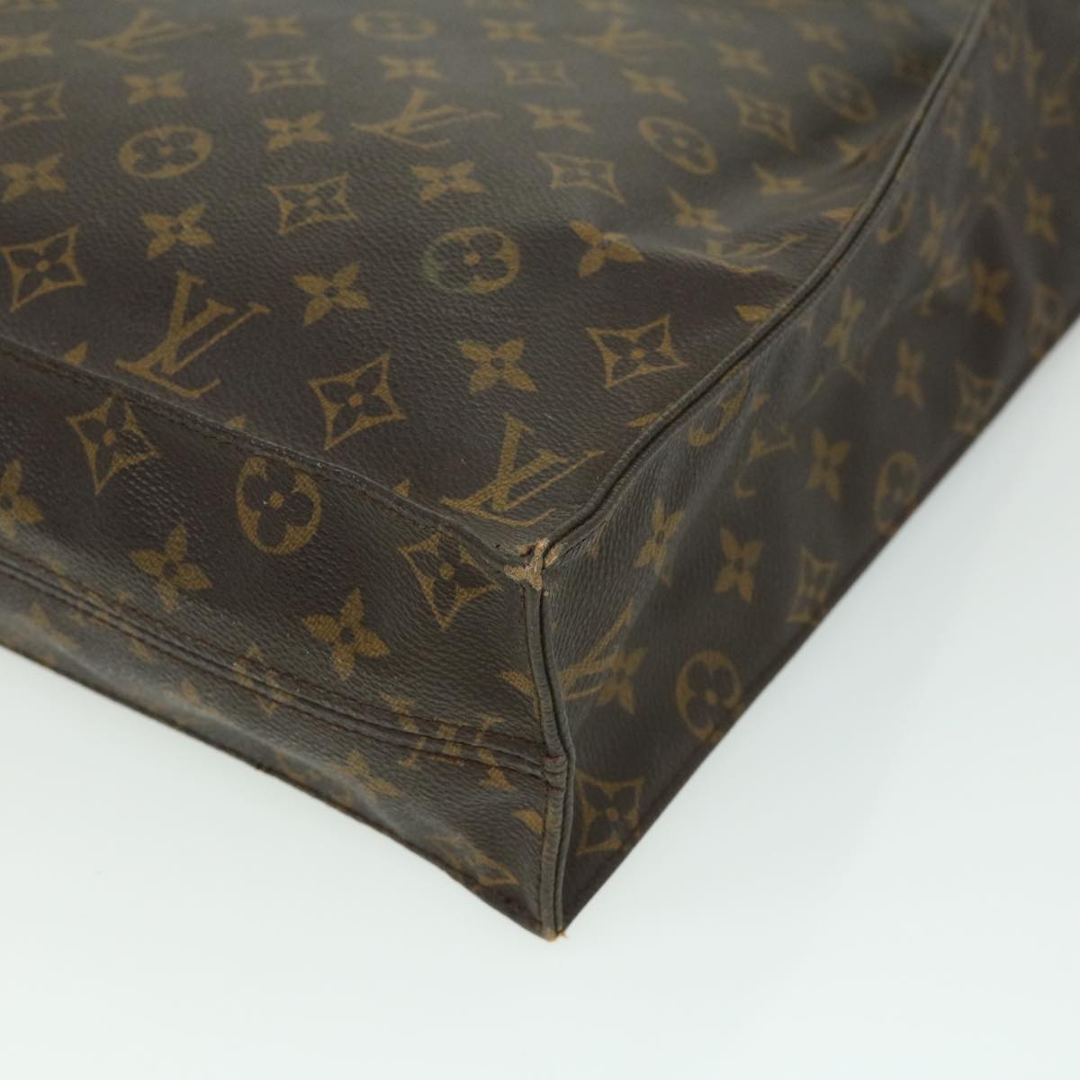 LOUIS VUITTON Monogram Sac Plat Hand Bag M51140 LV Auth rd3024