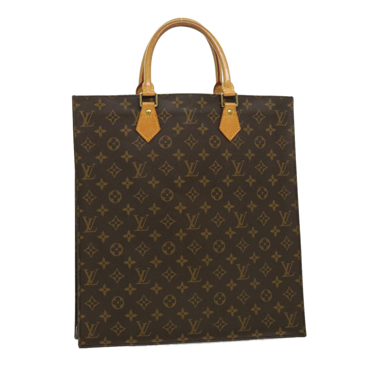 LOUIS VUITTON Monogram Sac Plat Hand Bag M51140 LV Auth rd3050