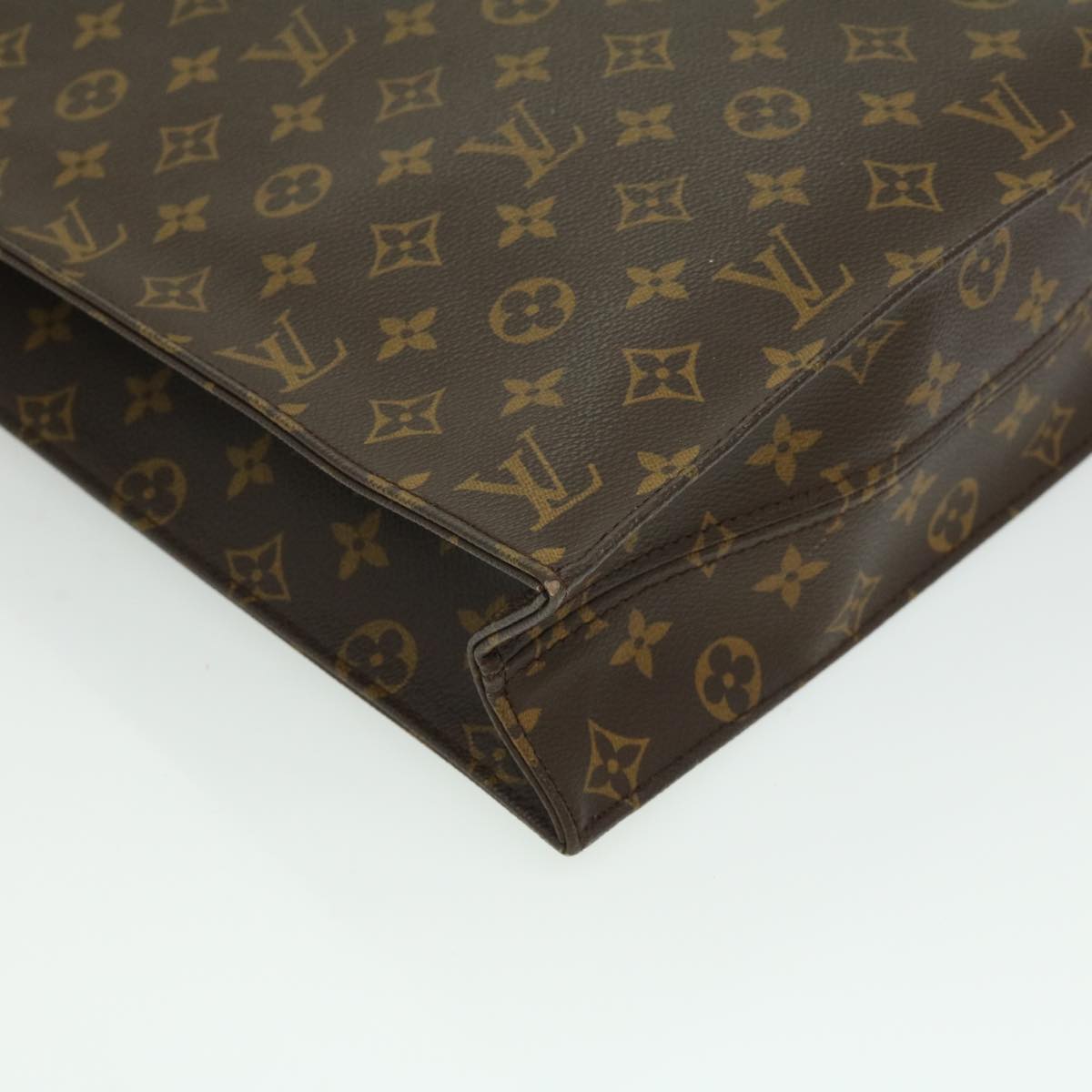 LOUIS VUITTON Monogram Sac Plat Hand Bag M51140 LV Auth rd3050