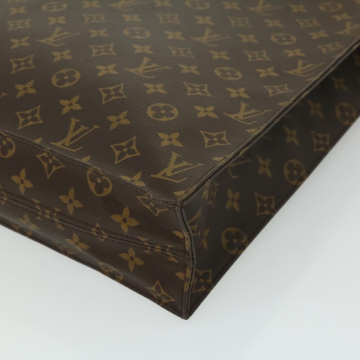 LOUIS VUITTON Monogram Sac Plat Hand Bag M51140 LV Auth rd3051