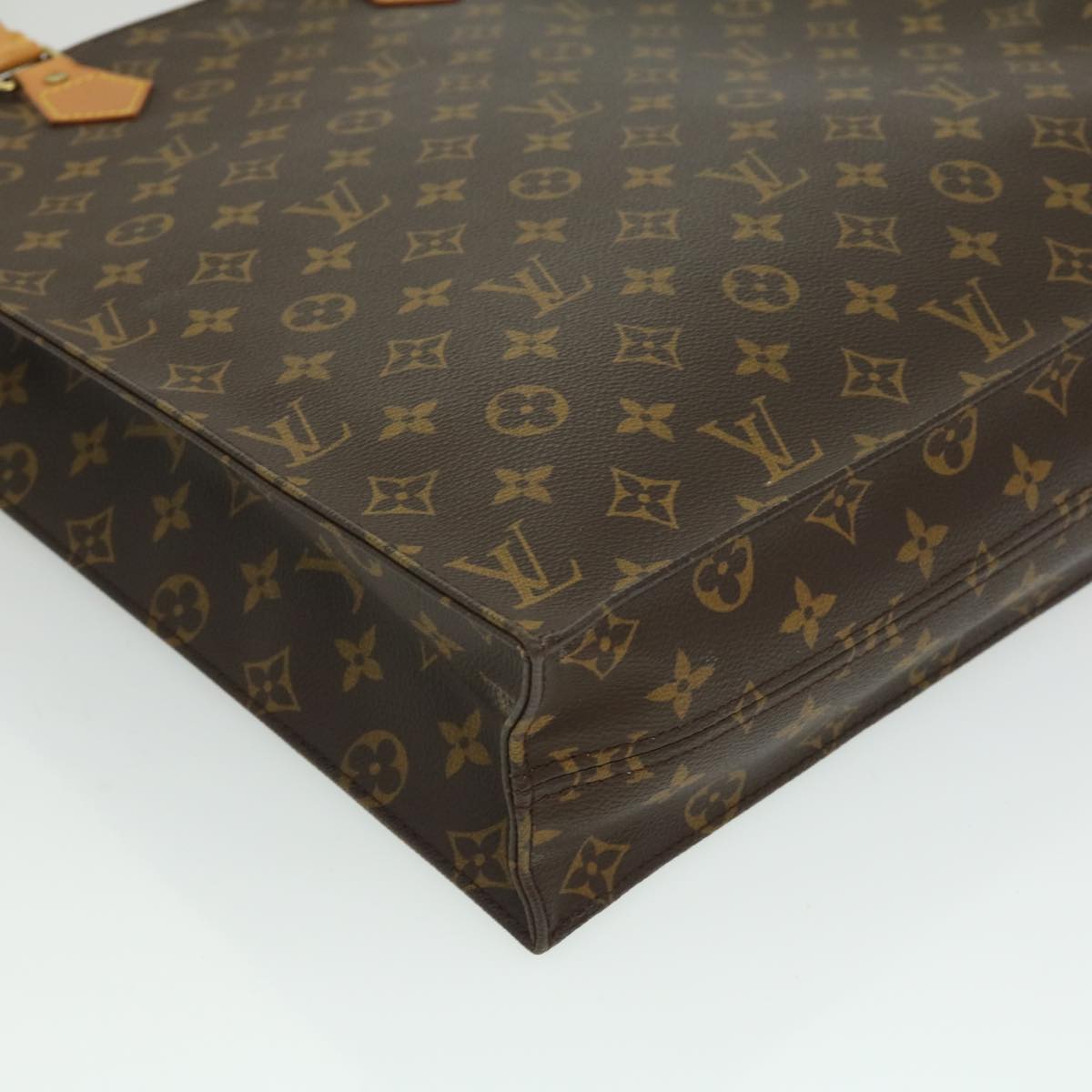 LOUIS VUITTON Monogram Sac Plat Hand Bag M51140 LV Auth rd3051