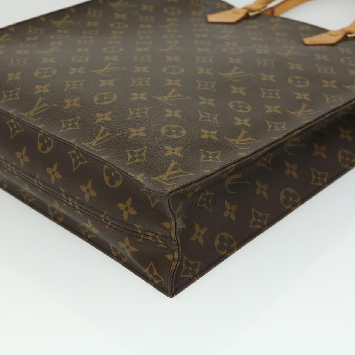 LOUIS VUITTON Monogram Sac Plat Hand Bag M51140 LV Auth rd3051