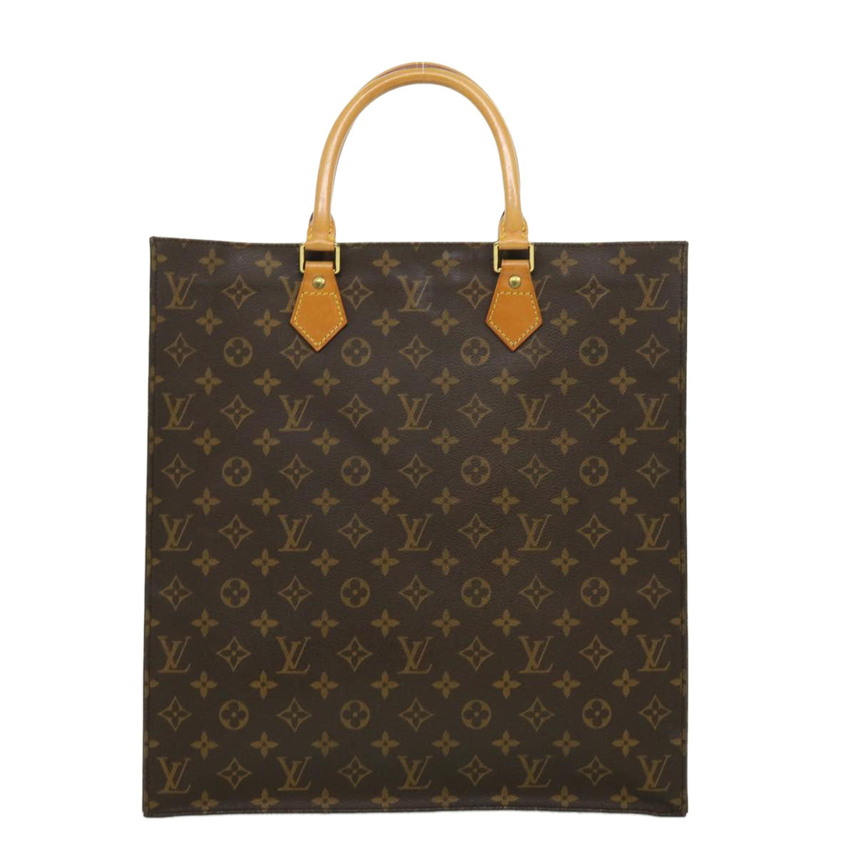 LOUIS VUITTON Monogram Sac Plat Hand Bag M51140 LV Auth rd3051