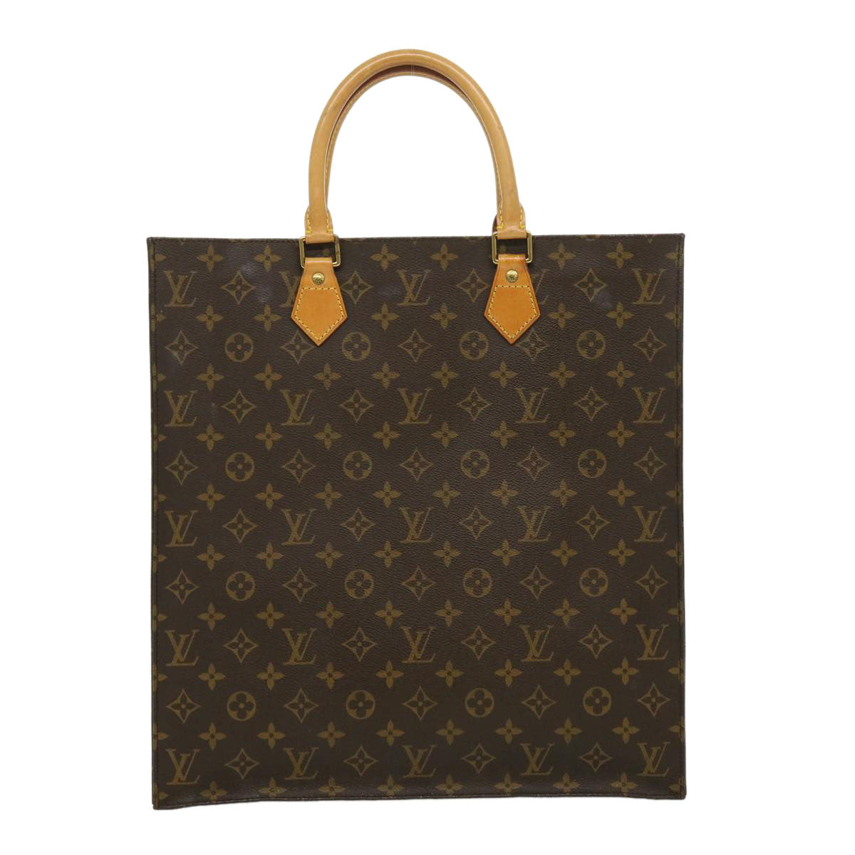 LOUIS VUITTON Monogram Sac Plat Hand Bag M51140 LV Auth rd3051