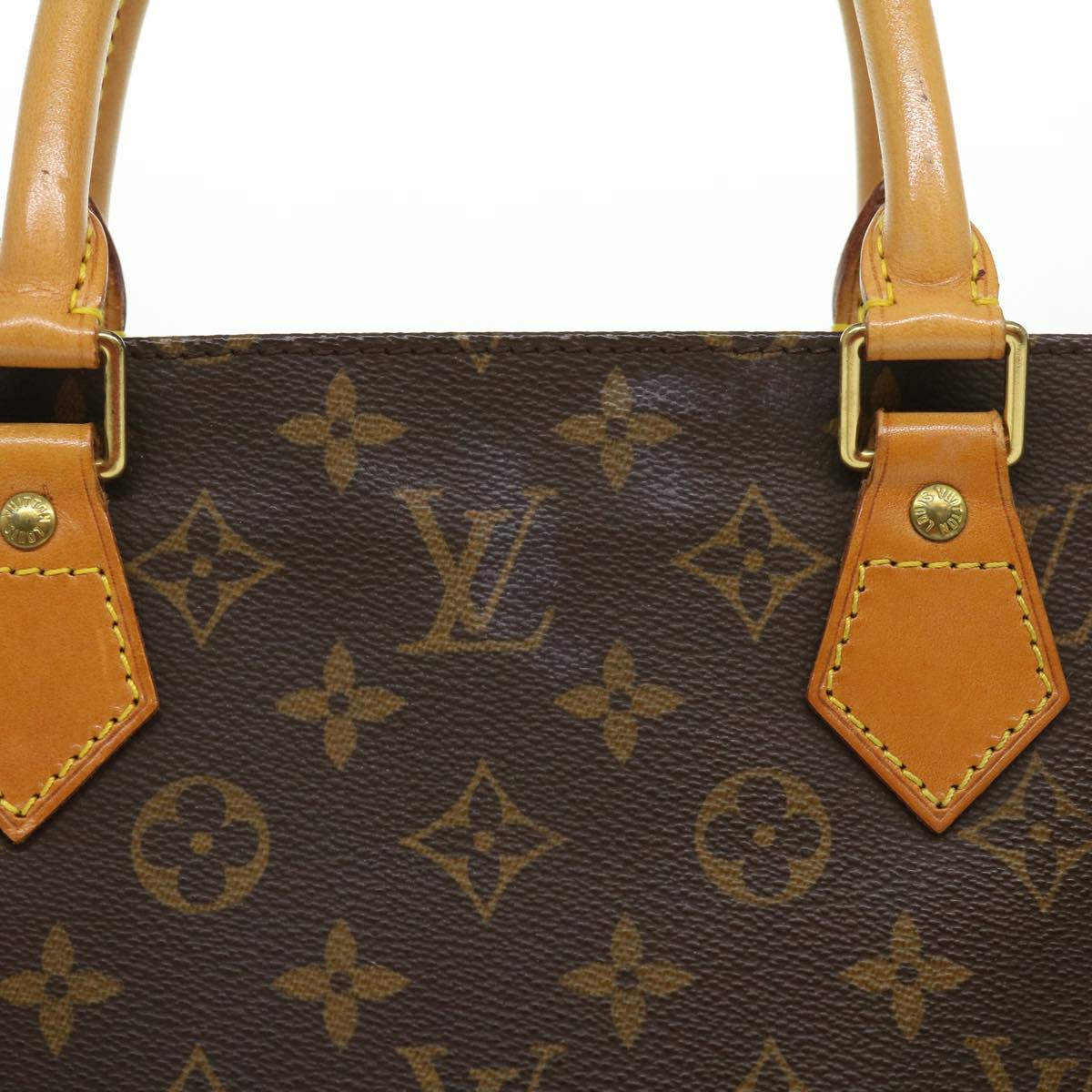 LOUIS VUITTON Monogram Sac Plat Hand Bag M51140 LV Auth rd3051