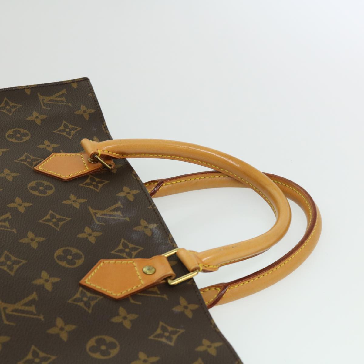 LOUIS VUITTON Monogram Sac Plat Hand Bag M51140 LV Auth rd3051