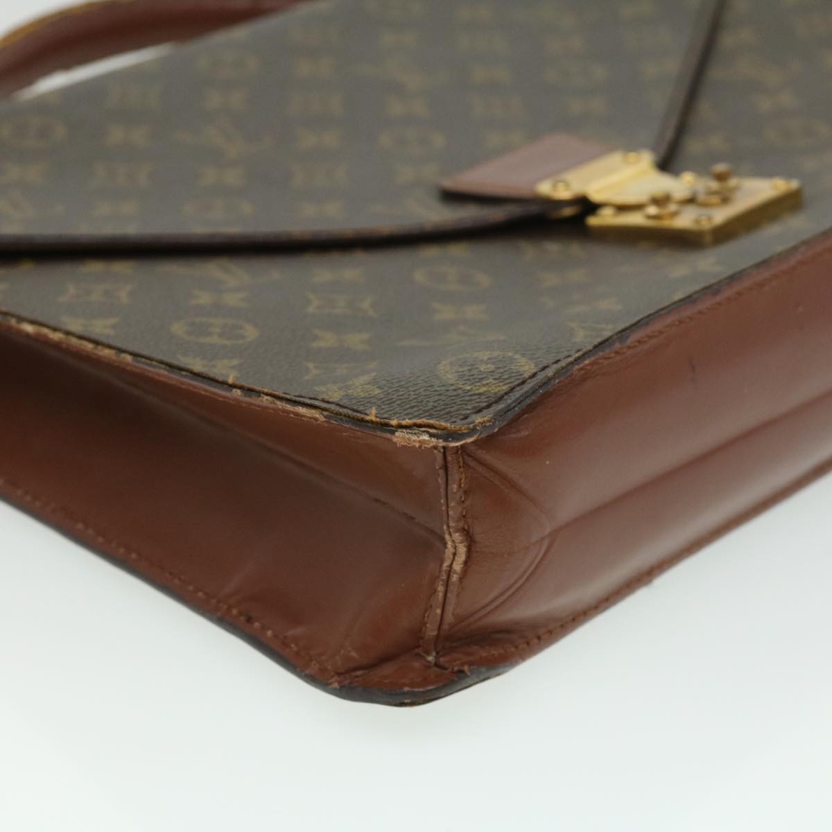 LOUIS VUITTON Monogram Porte Documents Bandouliere Briefcase M53338 Auth rd3076