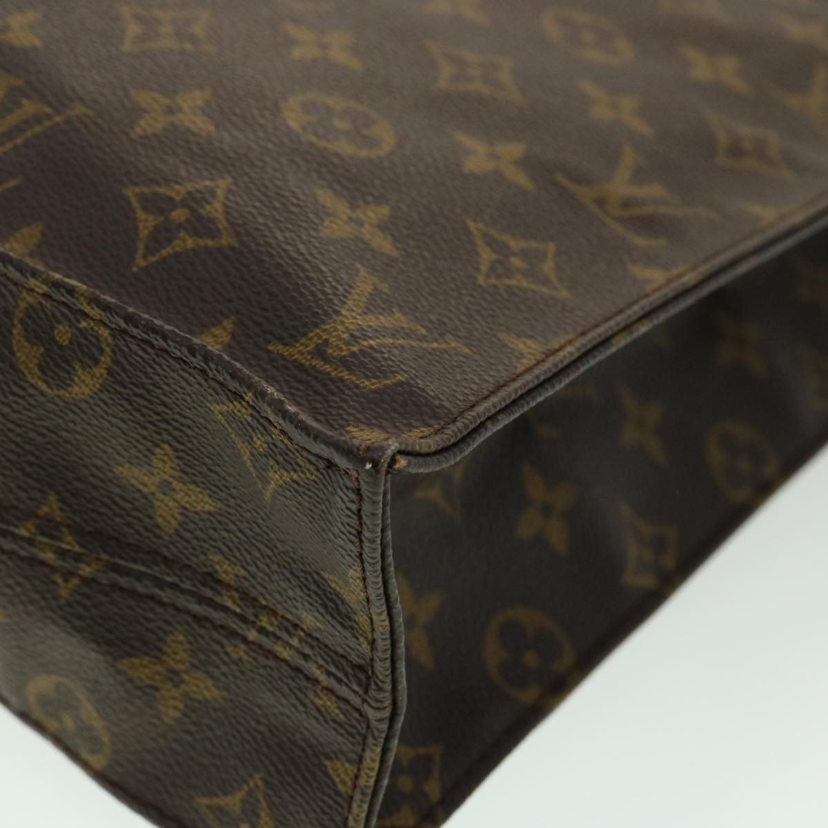 LOUIS VUITTON Monogram Sac Plat Hand Bag M51140 LV Auth rd3133