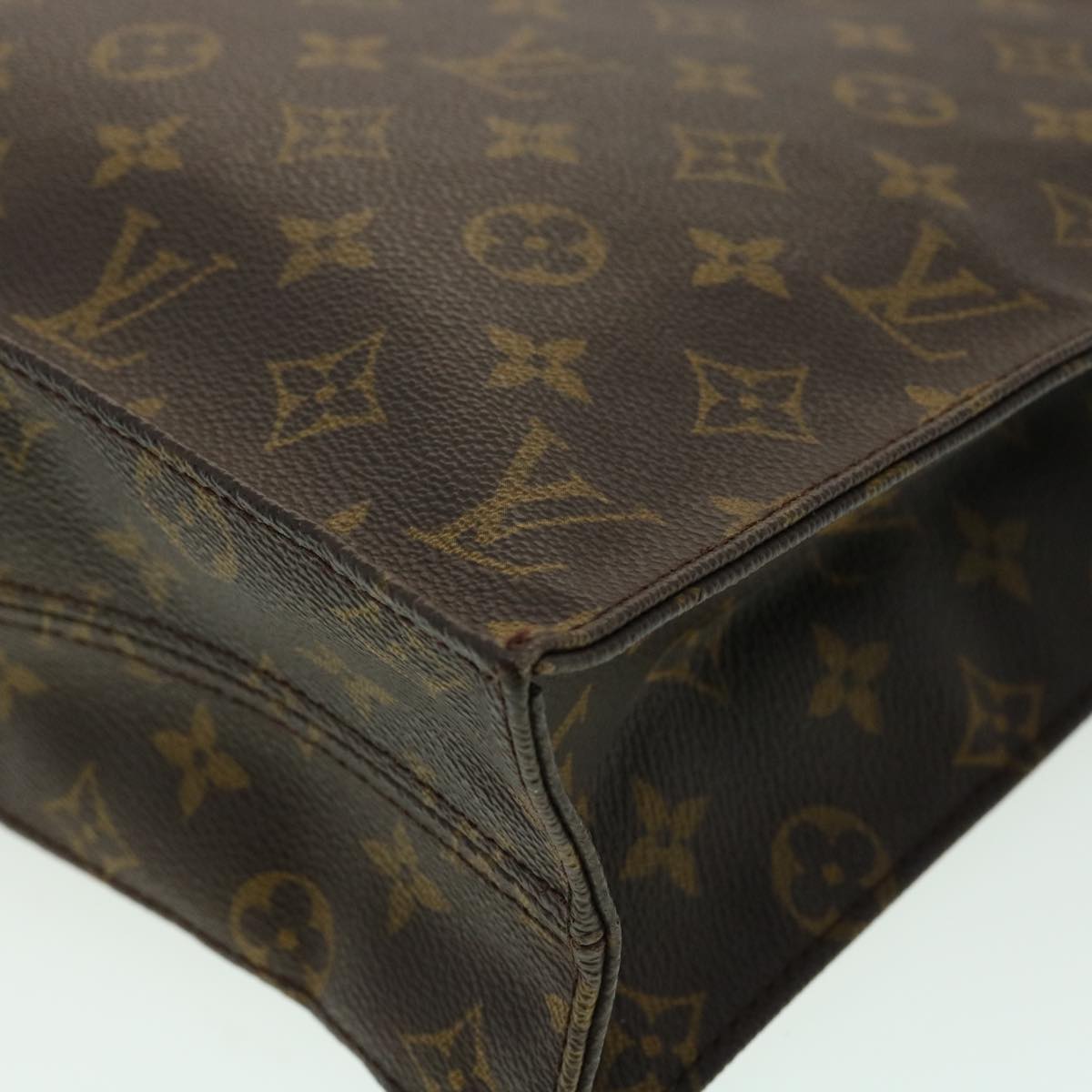 LOUIS VUITTON Monogram Sac Plat Hand Bag M51140 LV Auth rd3133