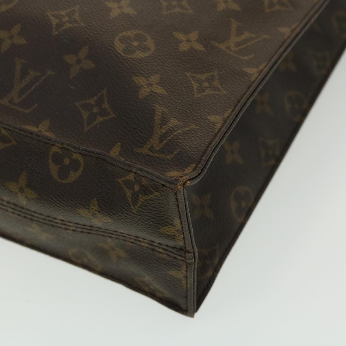 LOUIS VUITTON Monogram Sac Plat Hand Bag M51140 LV Auth rd3135