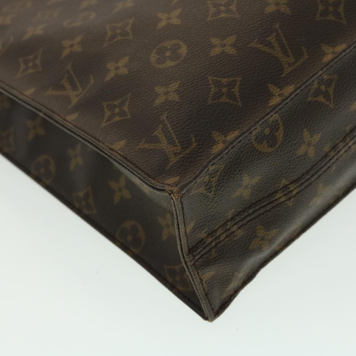 LOUIS VUITTON Monogram Sac Plat Hand Bag M51140 LV Auth rd3135