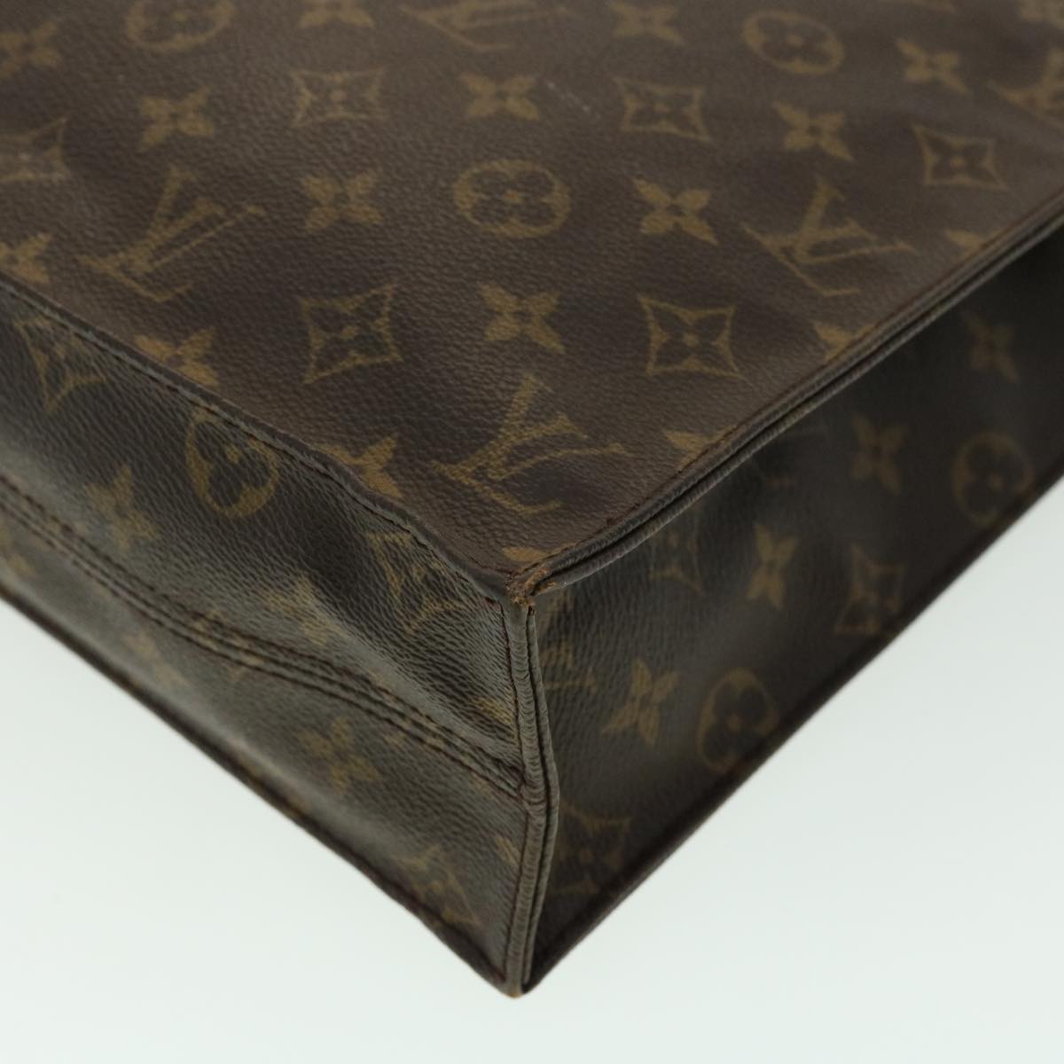 LOUIS VUITTON Monogram Sac Plat Hand Bag M51140 LV Auth rd3135