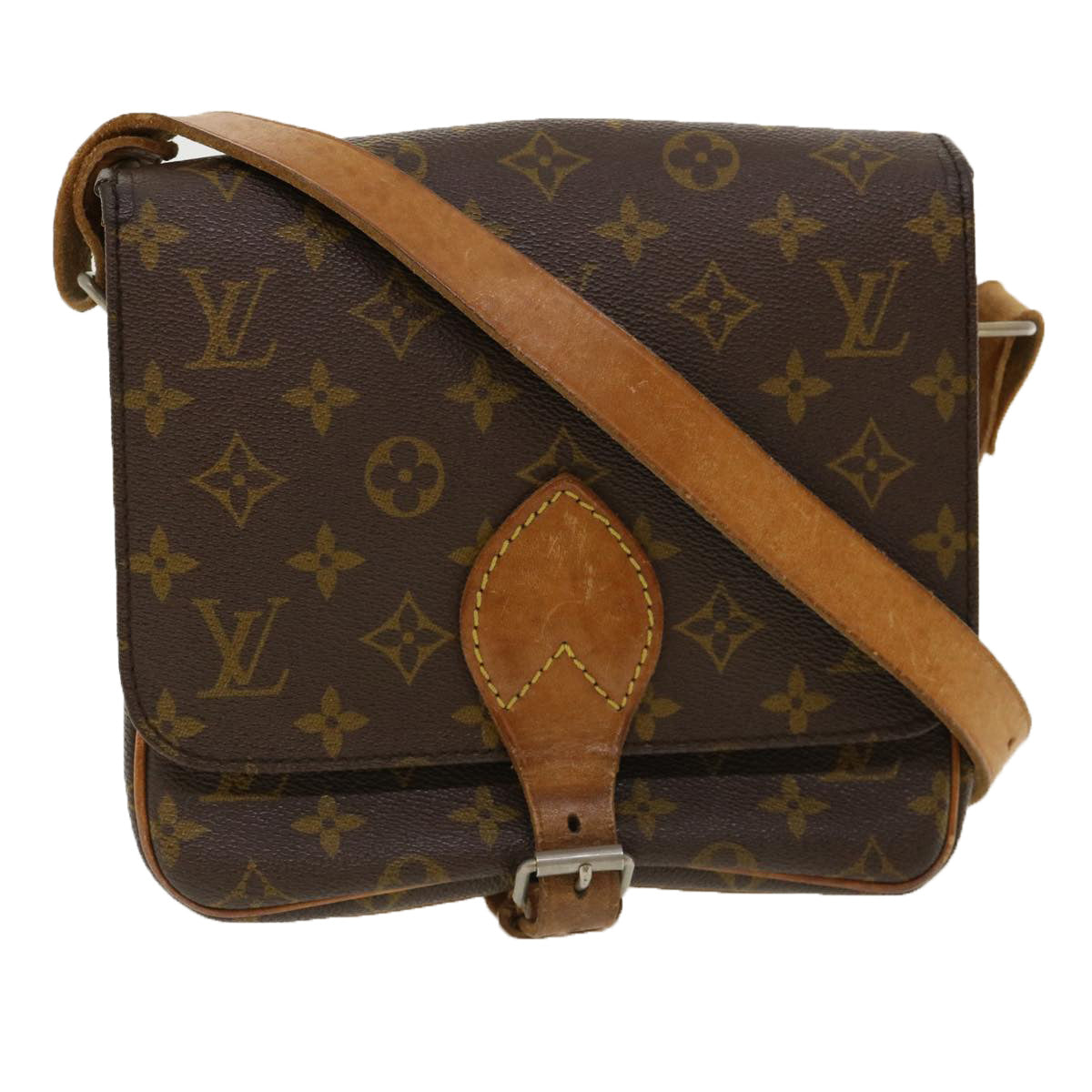 LOUIS VUITTON Monogram Cartouchiere MM Shoulder Bag Vintage M51253 Auth rd3167