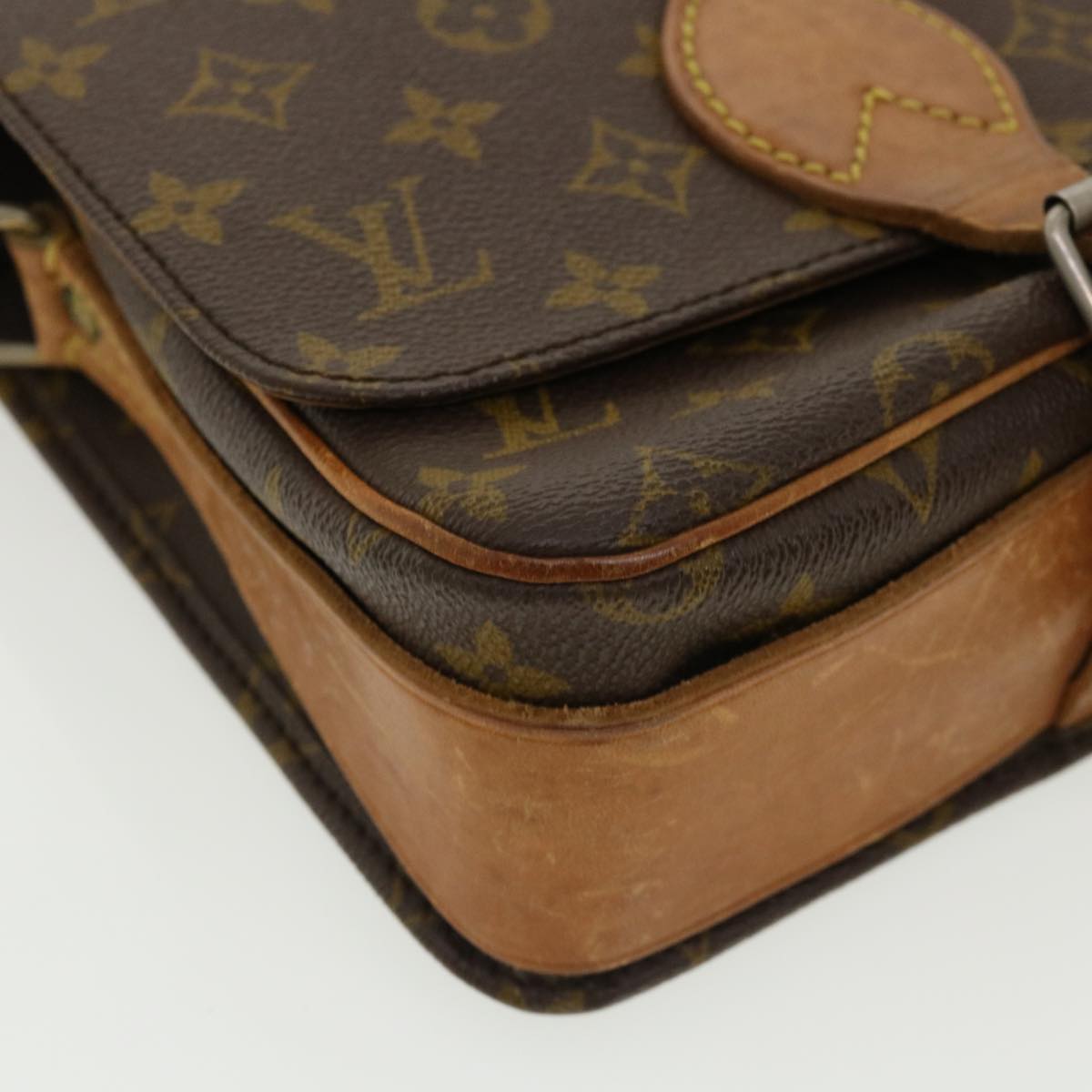 LOUIS VUITTON Monogram Cartouchiere MM Shoulder Bag Vintage M51253 Auth rd3167